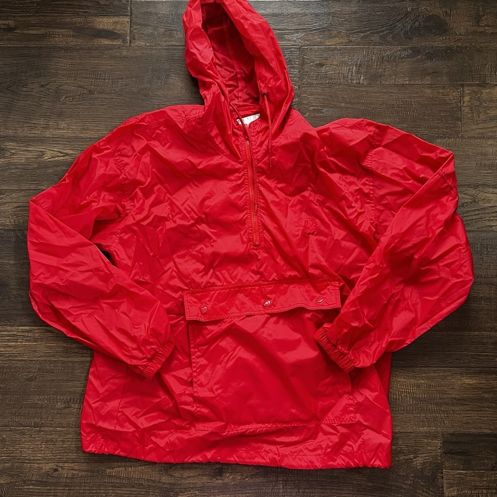 vintage 90s Totes Red windbreaker jacket In A Bag Med Womens Mens Y2K 1/2 Zip - Picture 2 of 11